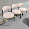 New Wabi Sabi Style Restaurant Chairs Premium Cashmere Velvet Fabric Dining Chair Set Home Minimalist Modern Makeup Chair