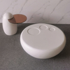 High End Round Coffee Table Double Modern Luxury Concrete Tempered Glass Corner Table Tea Table