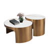 Light Luxury Coffee Table Stainless Steel Rock Living Room Furniture