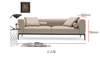 New Arrival Sofa Set Furniture Living Room Sofas Modern Leather Sectional Couch Office Sofas
