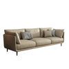 Office Business Reception Home Living Room Furniture Italian Leather Sofa Three Seat Sofa