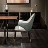 Modern Simple Light Luxury Wood Velvet Dining Chair Home Restaurant Furniture Casual Back Chair Western Restaurant Chair