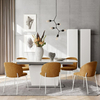 Factory Wholesale Modern Metal Legs Restaurant Chair Velvet Fabric Cafe Italy Luxury Designer Creative Dining Chair