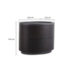 Italian Modern Simple Bedside Table Round Wood With Large Capacity Nightstand Cabinet Household Cylindrical Nightstand