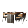 Modern Style Design Metal Legs Wooden Leather Dining Chairs Hotel Cafe Dining Room Furniture Restaurant Chairs