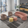 Modern Creative Design Round Armchairs Living Room Furniture Swivel Velvet Single Sofa