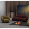 Modern Design Semi Circle Hotel Sofa Round Velvet Fabric Sectional Curved Sofas for Living Room Set