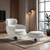 Luxury Swivel Lounge Chair Modern Villa Living Room Furniture Fabric Leisure Accent Armchair