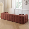 Modern Style Designer Teddy Velvet Sofa Couch Settee Luxury Living Room Hotel Furniture Straight 3-4-seater Sectional Sofa