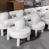 Modern Circular Design Armchair Hotel Lobby Salon Negotiation Leisure Chair Velvet Sherpa Living Room Chair
