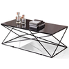 Modern Creative Rectangular Metal Coffee Table Tempered Glass Office Coffee Table Side Table