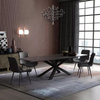Luxury Nordic Modern Design White Marble Metal Leg Dining Table and Chair Dining Table Set 4 Seater 6 Chairs