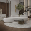 Italian Modern Luxury Sofa Nordic Simple Style Living Room Furniture Hotel Beauty Salon Leisure Curve Teddy Velvet Couch