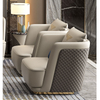 Luxury Furniture Corner Couch One Two Three Sofa Italian Modern Villa Living Room Leather Sofa Set