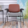 Modern Living Room Italian Designer Lounge Chair Velvet Metal Frame Armchair Hotel Leisure Accent Chair