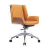 Modern Comfortable Office Chair PU Leather High Back Bent Wood boss Office Chair Hotel Writing Chair Wholesale