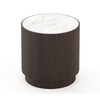 Wholesale Luxury Furniture Round Marble Top Solid Wood Tray Coffee Table Modern Italian Rock Board Coffee Table Set