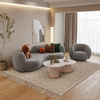 Nordic Modern Hotel Apartment Living Room Clothing Store Beauty Salon Lamb Velvet Creative Cloth Art Minimalist Sofa 3seats