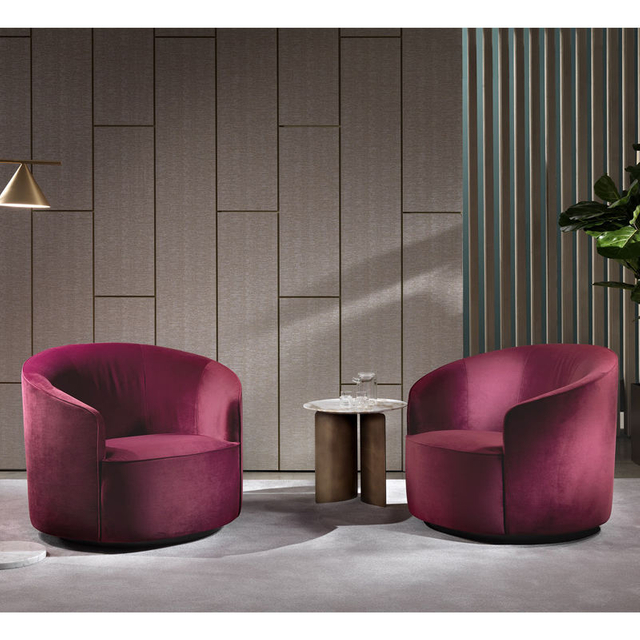 Italian Light Luxury Single Seat Sofa Fabric Stainless Steel Golden Armchair Hotel Living Room Coffee Shop Leisure Sofa Chair
