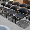 Modern European Style Restaurant Chair Rectangle Dining Table Wooden/Marble Top Steel Base for Home Kitchen Villas Hotels Chairs