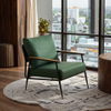 Nordic Single Sofa Chair Light Luxury Italian Design Leather Leisure Armchair for Hotel Apartment Bedroom Villa Home Office