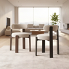 Nordic Solid Wood Dining Chairs with Modern Design and Fabric Restaurant Chairs for Hotel Villas, Restaurants, and Kitchens