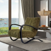 Modern Creative Design Leisure Chair Solid Wood Velvet Fabric Armrest Used for Villa Living Room Luxury Hotel Apartments
