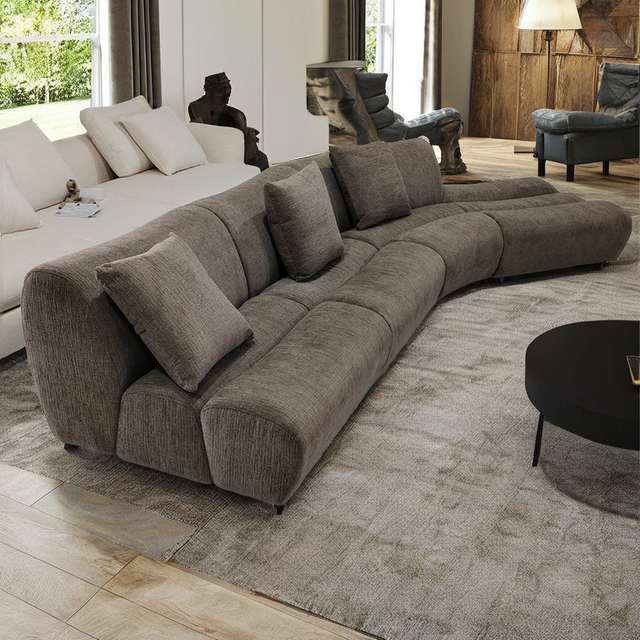 Modern Italian Design Luxury Furniture Sectional Sofa Comfortable Shaping Sponge Velvet Modular Couch Living Room Sofa Set
