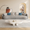 Modern Design Home Furniture Comfortable Velvet Fabric White Modular Sectional Curved Living Room Sofas Hotel Sale