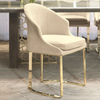 Luxury Stainless Steel Dining Chair Velvet PU Leather Upholster Restaurant Chair for Home Hotel