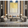 Luxury Furniture Corner Couch One Two Three Sofa Italian Modern Villa Living Room Leather Sofa Set
