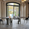 Modern Luxury Stainless Steel Leg Coffee Table Marble Stone Top Metal Dining Tables Sets