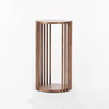 New Arrival Simple Design Side Tea Coffee Table Living Room Wood Round 2 Shelves Tea Table