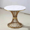 Modern Light Luxury Restaurant Table Stainless Steel Marble Dining Room Round Table