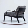 Modern Luxury Leather Fabric Metal Frame Leisure Chair New Design Hotel Living Room Single Sofa Velvet Low Armchair