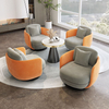 Nordic Single Sofa Chair Modern Simple Designer Leisure Chair Luxury Velvet Living Room Bedroom Balcony Hotel Swivel Armchair