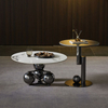 Modern Luxury Furniture Tea Table Design Stainless Steel Marble Sintered Stone Side Corner Table for Living Room Coffee Tables