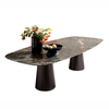 Modern Luxury Stainless Steel Dining Table Rectangular Marble Coffee Table Dining Room Furniture