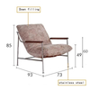 Modern Minimalist Design Stainless Steel Velvet Fabric Sofa Chair Living Room Down Comfortable Lazy Lounge Accent Chair