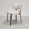 Modern Luxury New Popular Stainless Steel Chair Dining Room Furniture Leather Dining Chairs for Cafes and Restaurants