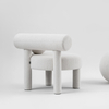 Modern Simple Creative Style Velvet White Armchair Apartment Hotel Living Room Unique Design Lounge Leisure Chair