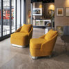 Italian Minimalist Single Sofa Armchair Dining Room Bedroom Apartment Hotel Exterior Storage Modern Velvet Fabric Leisure Chair