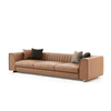 Modern Luxurious Three Person Sofa Striped Leather Cloth Home Office Furniture Villa Living Room Hotel Lobby Sofa Set