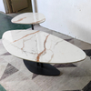 Luxury Alien Coffee Table Modern Villa Living Room Furniture Leaf Creative Marble Tea Table