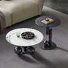 Modern Luxury Furniture Tea Table Design Stainless Steel Marble Sintered Stone Side Corner Table for Living Room Coffee Tables