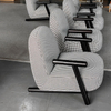 Northern Europe Modern Design Living Room Armchair Luxury Fabric Sofa Leisure Easy Chair Hotel Solid Wood Lounge Chair