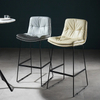 Modern Luxury Stylish High Bar Chair Bar Stool Durable Footrest Frame Metal PU Leather Home Bar Stool
