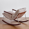 Modern Rocking Chair Antique Style Velvet Fabric High-end Rocking Chair Living Room Home Lazy Sofa Recliner