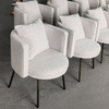 Modern Minimalist Design Restaurant Furniture Metal Stainless Steel Fabric Upholstered Rotatable Dining Chairs for Hotel Kitchen