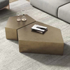 Modern Luxury Home Furniture Villa Living Room Hotel Lobby Geometric Gold Stainless Steel Coffee Table Set